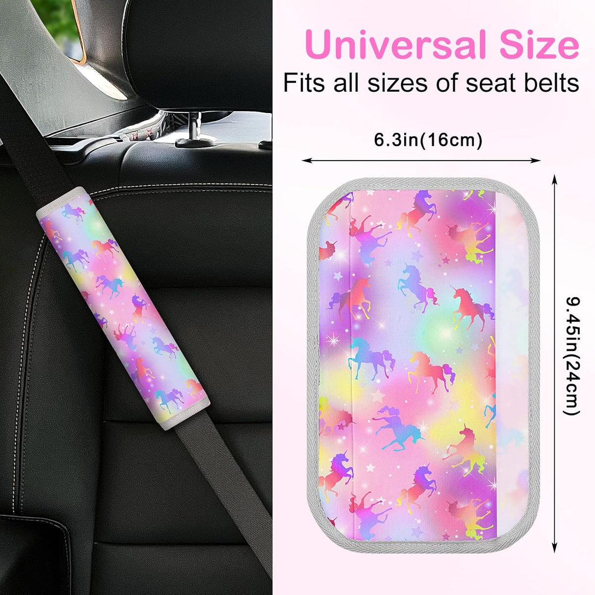 Seat Belt Cover Pad for Baby, Soft Seatbelt Cushion Covers for Kids 2Pcs Car Seat Strap Shoulder Pads for All Car Seats, Stroller, High Chair,Blue Dinosaur