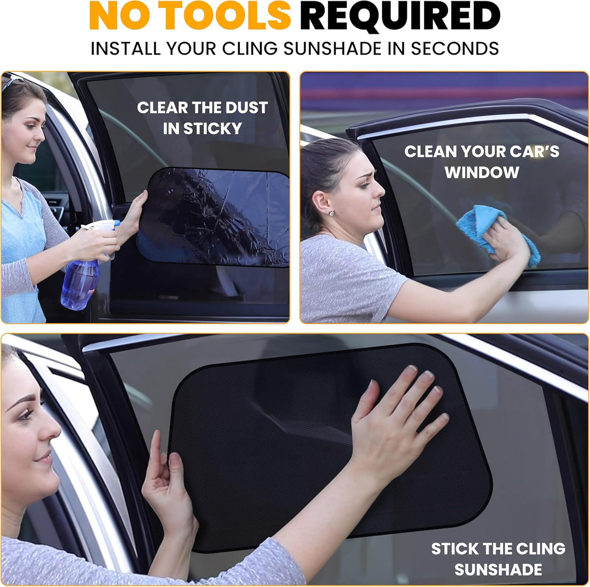 EcoNour Car Window Shades for Baby (4 Pack) | Protects Baby from Window Sun & Heat | Sun Shade Side Windows for Kids | Automotive Sun Protection from UV | Child Safety Accessories | Medium - 20"x12"