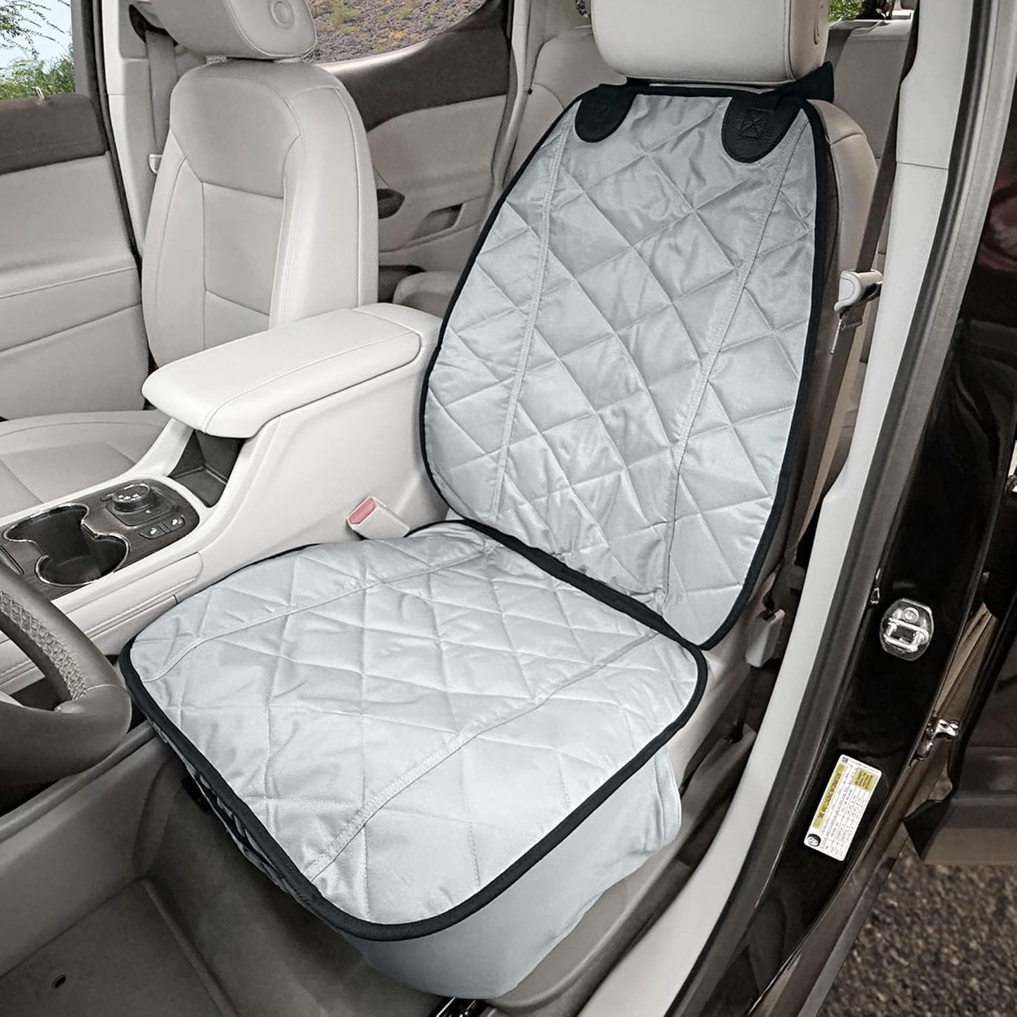 4Knines Car Seat Cover for Dogs – Durable Captains Seat & Front Seat Protector for Dogs, Waterproof, Non-Slip Car Seat Cover for Pets, Easy Install, Protects Vehicle from Dirt, Fur, Scratches (Black)