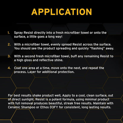 Ethos RESIST Graphene Spray Coating for Cars – Graphene Ceramic Coating Spray, Extreme Hydrophobic Protection, Gloss Enhancement, Ceramic Coating for Cars – 16oz