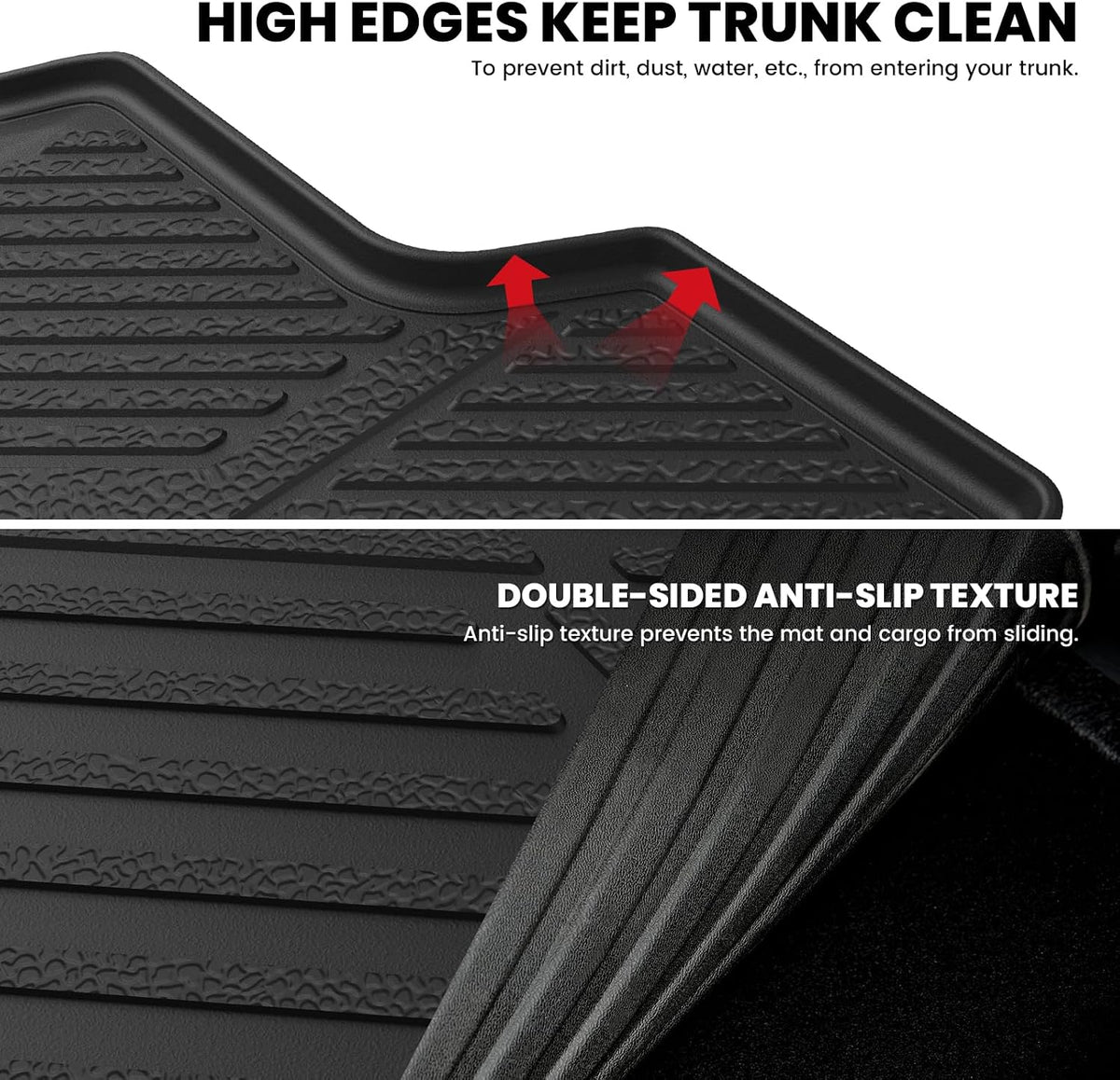 LASFIT Floor Mats for Honda CR-V 2026 2025 2024 2023 (Gasoline & Hybrid & e:FCEV), All Weather TPE Custom Fit Anti-Slip Pet Friendly Car Liners, 1st & 2nd Row Black