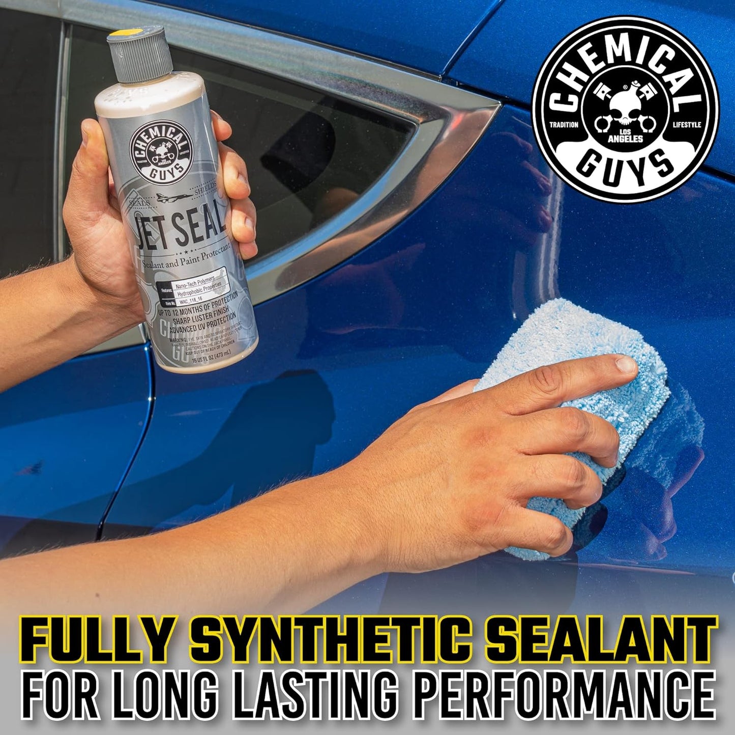 Chemical Guys JetSeal Anti-Corrosion Sealant & Paint Protectant - Advanced Car Paint Sealant for Trucks, Motorcycles, SUVs & RVs, Provides Durable Protection & High Gloss Finish, 16 oz