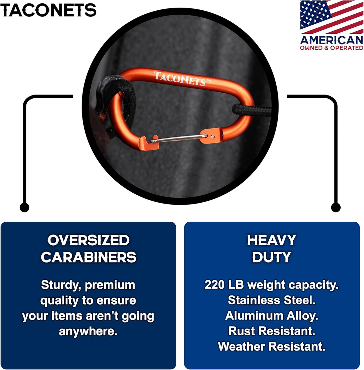 TacoNets Envelope Cargo Net for GMC Sierra & Chevy Silverado - Fits 2013-Current - Upgraded 5mm Bungee - Integrated Storage Bag - Heavy Duty Carabiners - Designed in USA