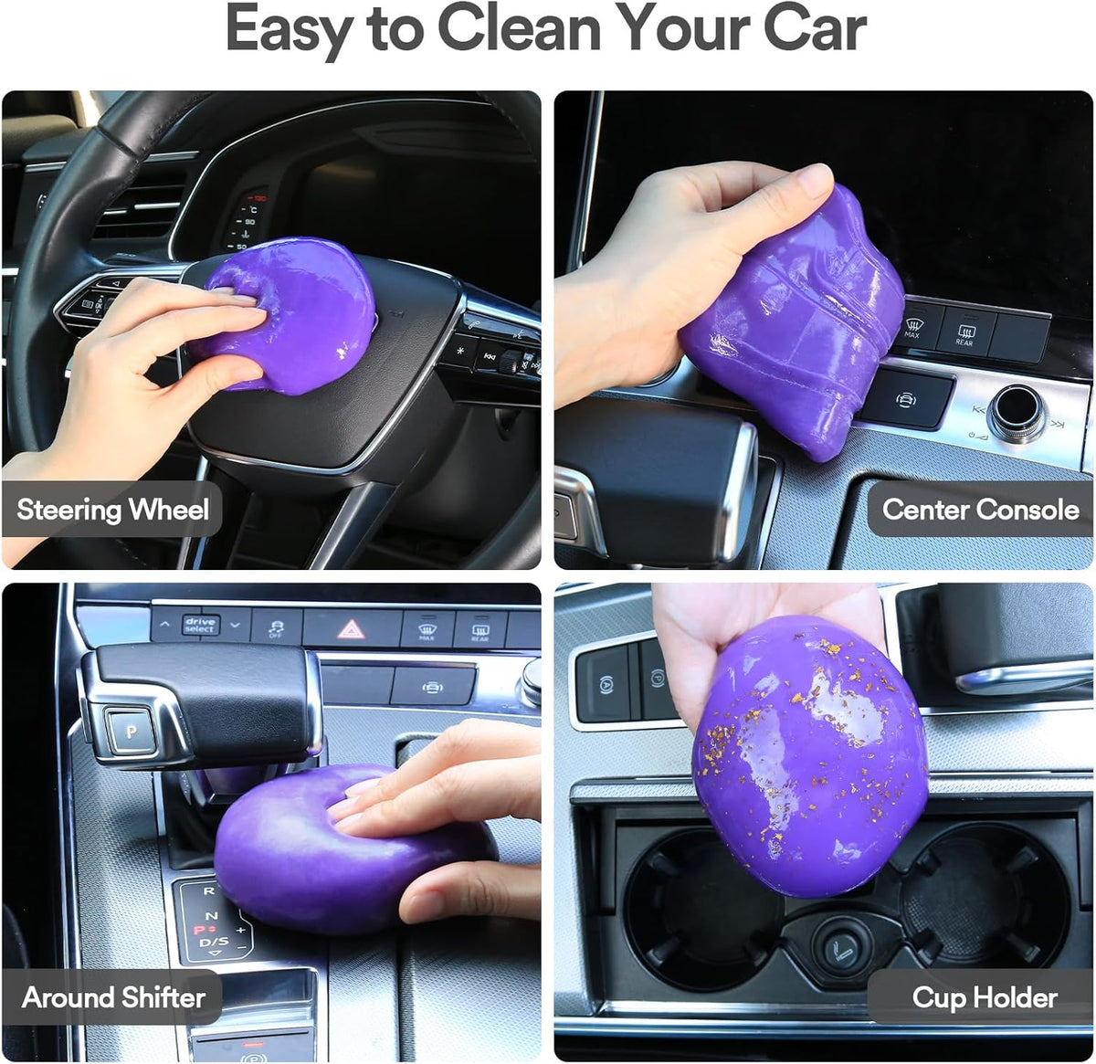 PULIDIKI Car Cleaning Gel Car Cleaning Putty Car Putty Auto Detailing Tools Car Slime Cleaner Dust Cleaning Gel for Car Interior Cleaner Car Cleaning Supplies Cleaning Kit Car Accessories Blue 2Pack