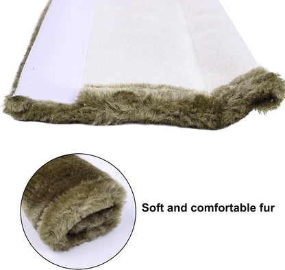 MOONET 2 Packs Car Seatbelt Covers Shoulder Pad for More Comfortable Driving, Universal Seat Belt Cover for Handbag Camera Backpack Straps, Soft Faux Sheepskin Wool Seat Belt Cushion (Beige)