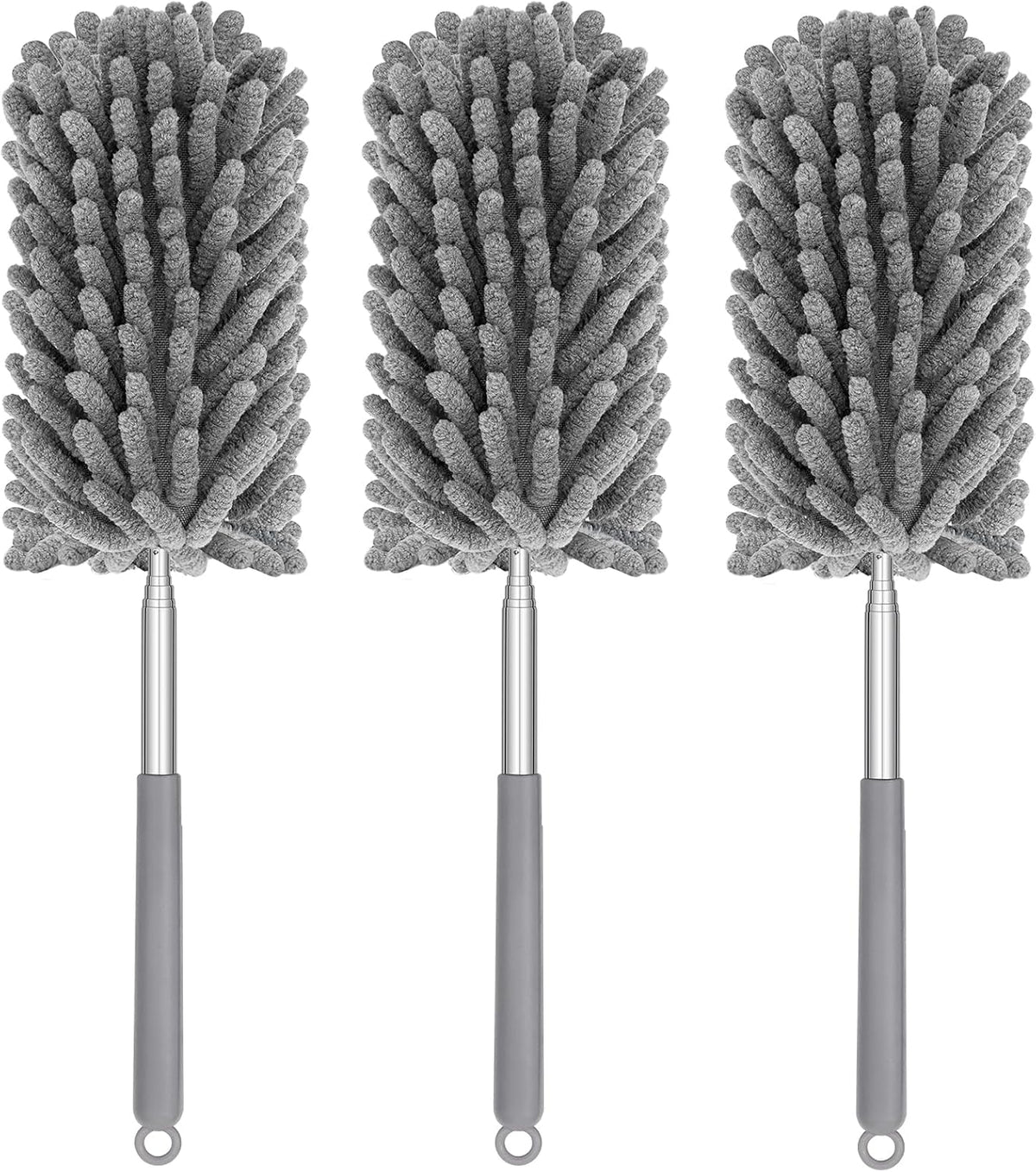 Mini Duster for Cleaning, 360° Bendable Hand Dusters with Extension Pole, Washable Small Duster for Car Interior, Office, Furniture