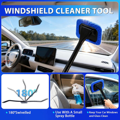 THINKWORK Pink Car Duster Interior Kit, Perfect Car Detailing Brush Kit for Cleaning Windows,Windshield,Dashboard and Air Vents Suitable for All Cars