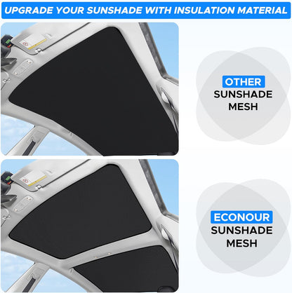 EcoNour 2 Piece Foldable Car Windshield Sun Shade – UV & Heat Protection, Interior Cooling, Durable Upgraded Design, Easy Fold, Front Window Sunshade - Medium (31" L x 28" W)