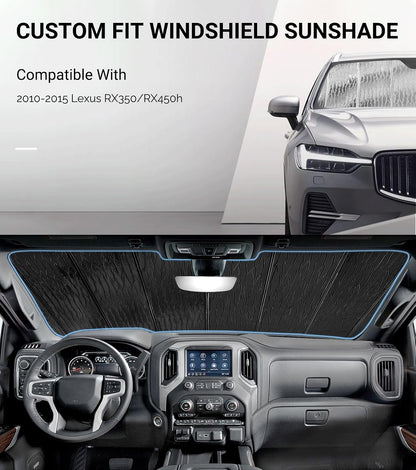 Pigenius Windshield Sun Shade for Lexus RX350/RX450h 2010-2015 Front Window Sunshade - AstraGuard