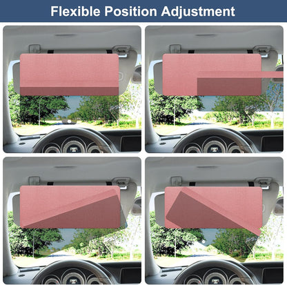 NAZZO Sun Visor Extender for Car, Sun Blocker with PC Sunshade Lens, Magnetic Mounting Adjustable Position, Protect from Glare, UV Rays, Snow Blindness for Safe Driving, Universal for Car, SUV (Black)