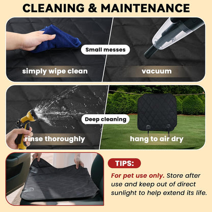 VIVAGLORY Dog Front Seat Cover Seatflex Car Seat Protector for Dog, Car Cover for Pet, Front Single Bucket Captain Chair Protector, Standard, Black, 1Pack
