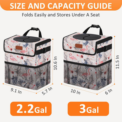 Vankor Car Trash Can Bin with Lid Hanging for Back Seat, Car Accessories for Women Men Leak Proof Automotive Garbage Cans Leakproof Vehicle Trash Can for Truck SUV Black