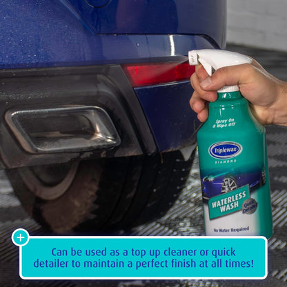 Triplewax Waterless Wash – No-Rinse Car Cleaner for Instant Shine and Dirt Removal, 34 fl oz