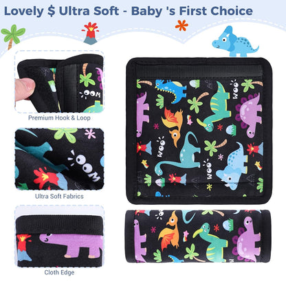 COOLBEBE Car Seat Straps Shoulder Pads for Baby Kids, Super Soft Seat Belt Covers for All Car Seats/Pushchair/Stroller/High Chair