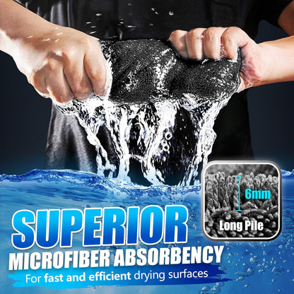 Airlab Microfiber Towels for Cars Wash Drying Thick Plush Cleaning Cloth Auto Detailing Super Absorbent for Interior & Exterior Lint Free, Streak Free, 16" X 16", 800 GSM, Pack of 4