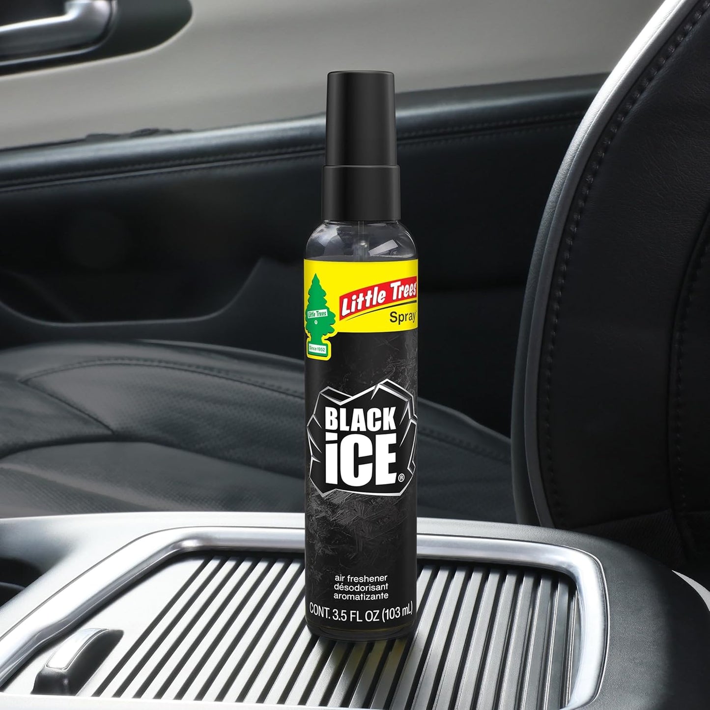 LITTLE TREES Car Air Freshener | Spray Provides a Long-Lasting Scent for Auto or Home | On-the-go Freshness | Black Ice, 6 Air Fresheners