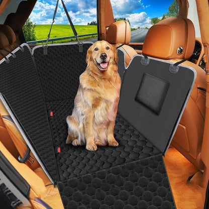 Mancro Dog Car Seat Cover for Back Seat, 2026 Upgraded 600D Heavy Duty Waterproof & Scratch-Resistant Dog Hammock for Car, Back Seat Pet Cover for Dogs with Sedan, Trucks and SUVs, Standard, Black