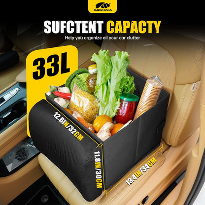 MIKKUPPA Car Trunk Organizer - 70L Collapsible Trunk Organizer for Groceries, Car Storage Organizers for SUV Auto Truck Van with Non Slip Bottom (Black)