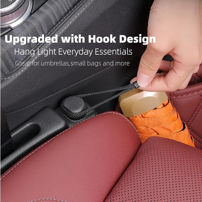 EnzeroTools Car Seat Gap Filler, 2-Pack No-Drop Seat Side Gap Seam Filler Organizer with Phone Holder, Universal Fit Fill The Gap Between Seat & Console, Perfect for Car, SUV, Truck