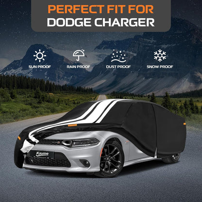 Kayme Heavy Duty Car Cover Custom Fit for BMW 3 Series 320i 325i 328i 330i 335i (1982-2026), Outdoor Full Exterior Cover with Tape and Towel, Rain Snow Sun UV Protection. - Colors A