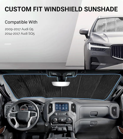 Pigenius Windshield Sunshade for Audi Q5/SQ5 2018-2025, Q5 Sportback/SQ5 Sportback 2021-2025, Q5 PHEV 2020-2025 - AstraGuard