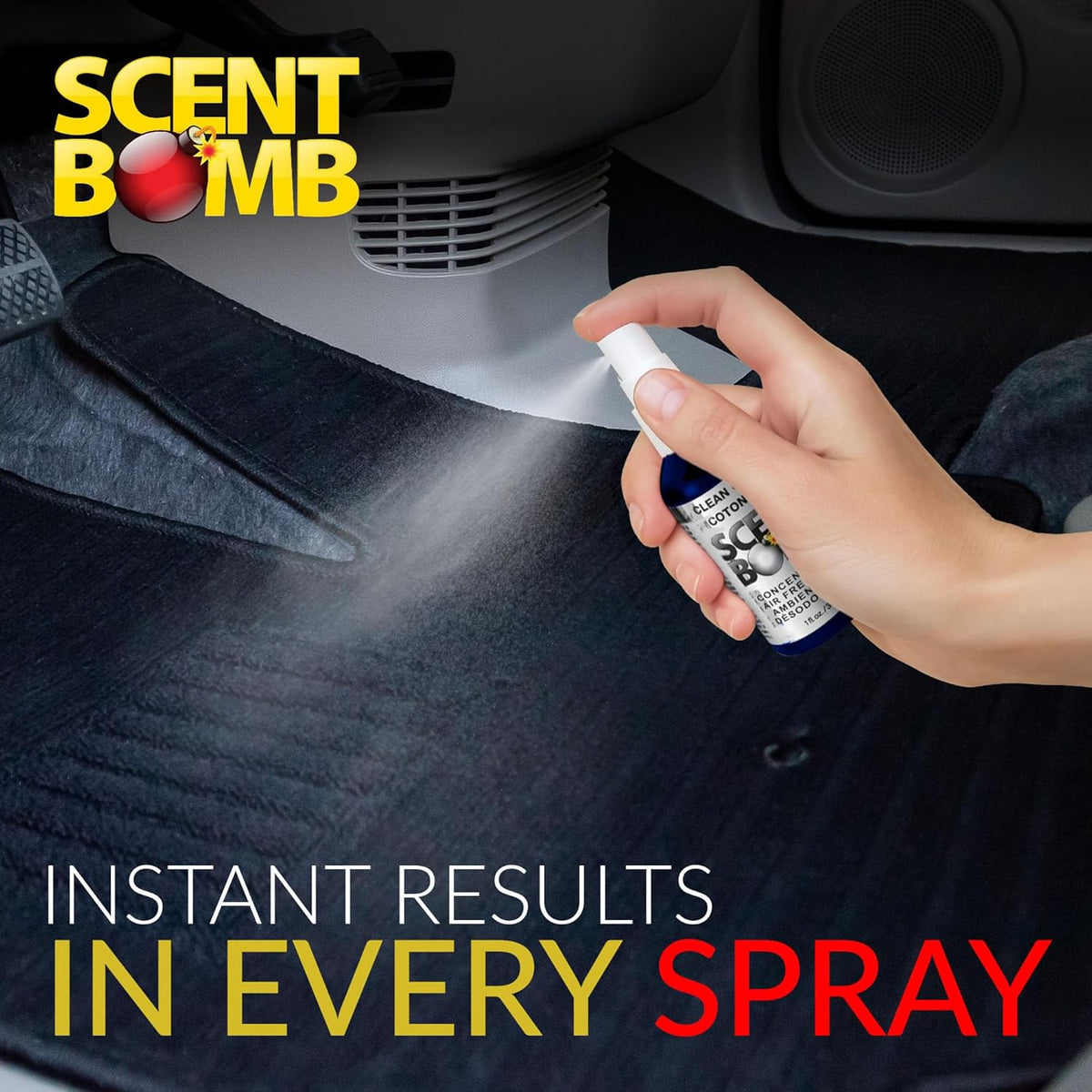 Scent Bomb Air Freshener Spray, Long-Lasting Odor Eliminator - Effective Deodorizer for Home & Car, Fresh Room Spray for Kitchen, Bathroom & Smell Neutralizer - 1 oz Pack of 4, Black Cherry Scent