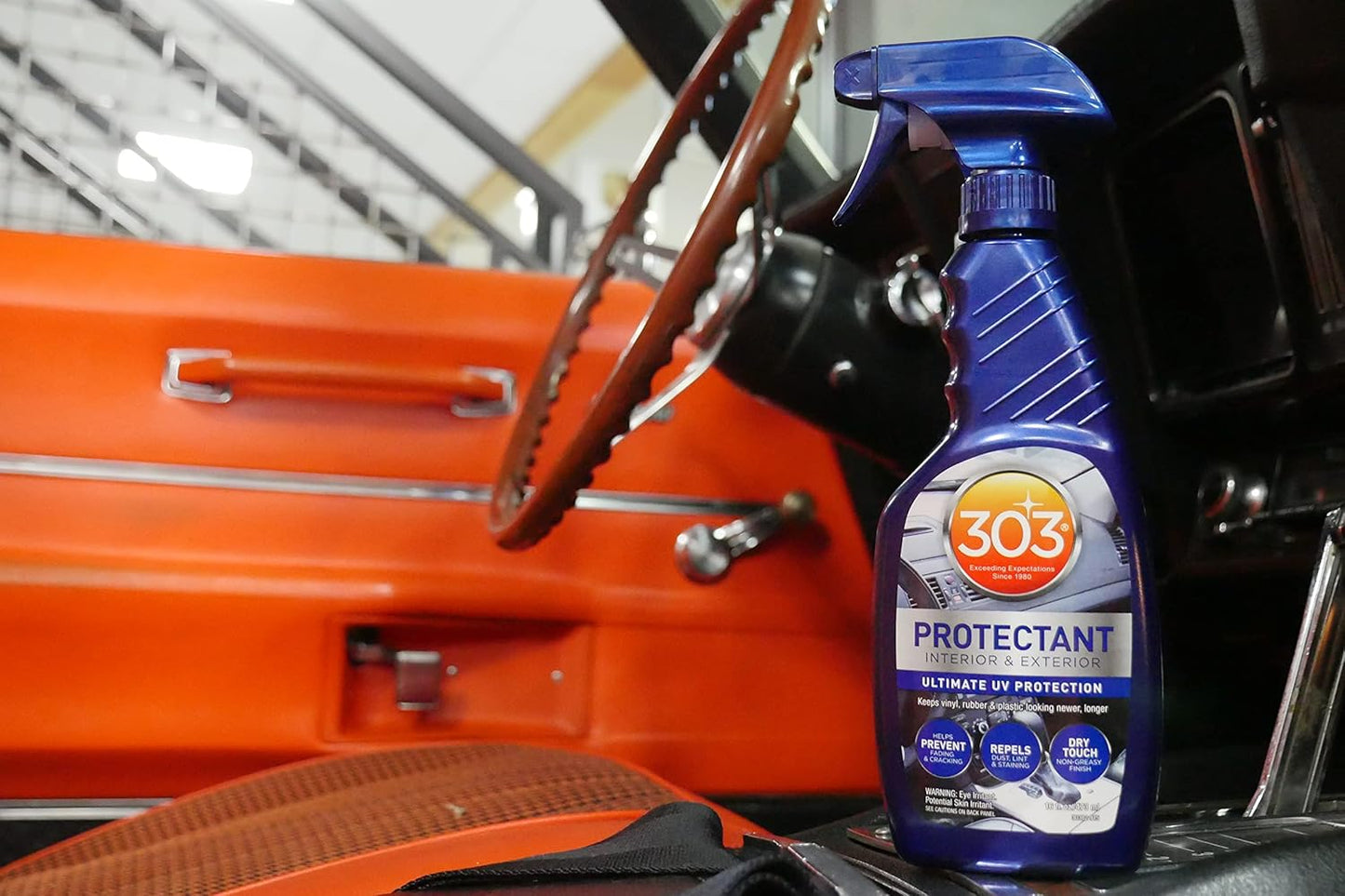 303 Products Automotive Protectant Spray, UV Protection for Car Interior & Exterior – Protects Vinyl, Plastic & Rubber, Repels Dust & Dirt, Matte Finish, 16 oz