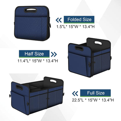 Femuar Car Trunk Organizer with Large Capacity Waterproof Car Accessories for Women & Men, Collapsible Trunk Organizer for Suv/Jeep/Sedan,Tools (Black, Standard)