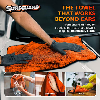 Car Drying Microfiber Towels, Extra Large Cleaning Cloth Towel with No Streaks, Reusable, Superior Water Absorbent & Scratch Free, Super Soft Detailing & Buffing Towels for Cars, 2-Pack