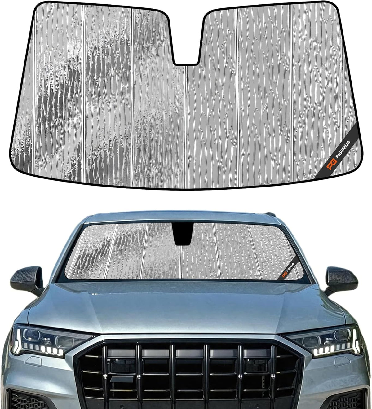 Pigenius Windshield Sunshade for Audi Q5/SQ5 2018-2025, Q5 Sportback/SQ5 Sportback 2021-2025, Q5 PHEV 2020-2025 - AstraGuard