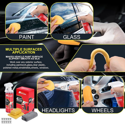 Car Clay Bars Auto Detailing and Clay Synthetic Lubricant Kit with 4 PCS Clay Bars, Clay bar Lubricant Tablets 10 Pack, Spray Bottle and Microfiber Towel for Car Detailing Cleaning