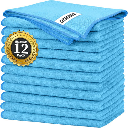 FIXSMITH Microfiber Cleaning Cloth - Pack of 50, Microfiber Towels for Cars 16 x 12 in, Highly Absorbent Cleaning Rags, Lint-Free, Streak-Free Cleaning Cloths for Car Kitchen Home Office
