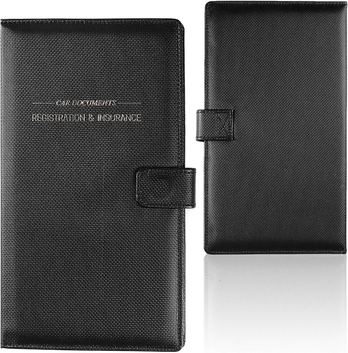 GNEGNI Car Registration and Insurance Holder, Premium PU Leather, 7-Pocket Vehicle Glove Box Car Organizer with Magnetic Closure for Driver License, Cards, 5.12" x 9.25