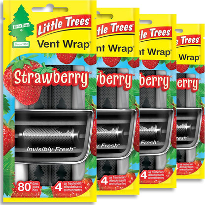 LITTLE TREES Car Air Freshener | Vent Wrap Provides Long Lasting Scent, Invisibly Fresh | New Car Scent, 16 Air Fresheners