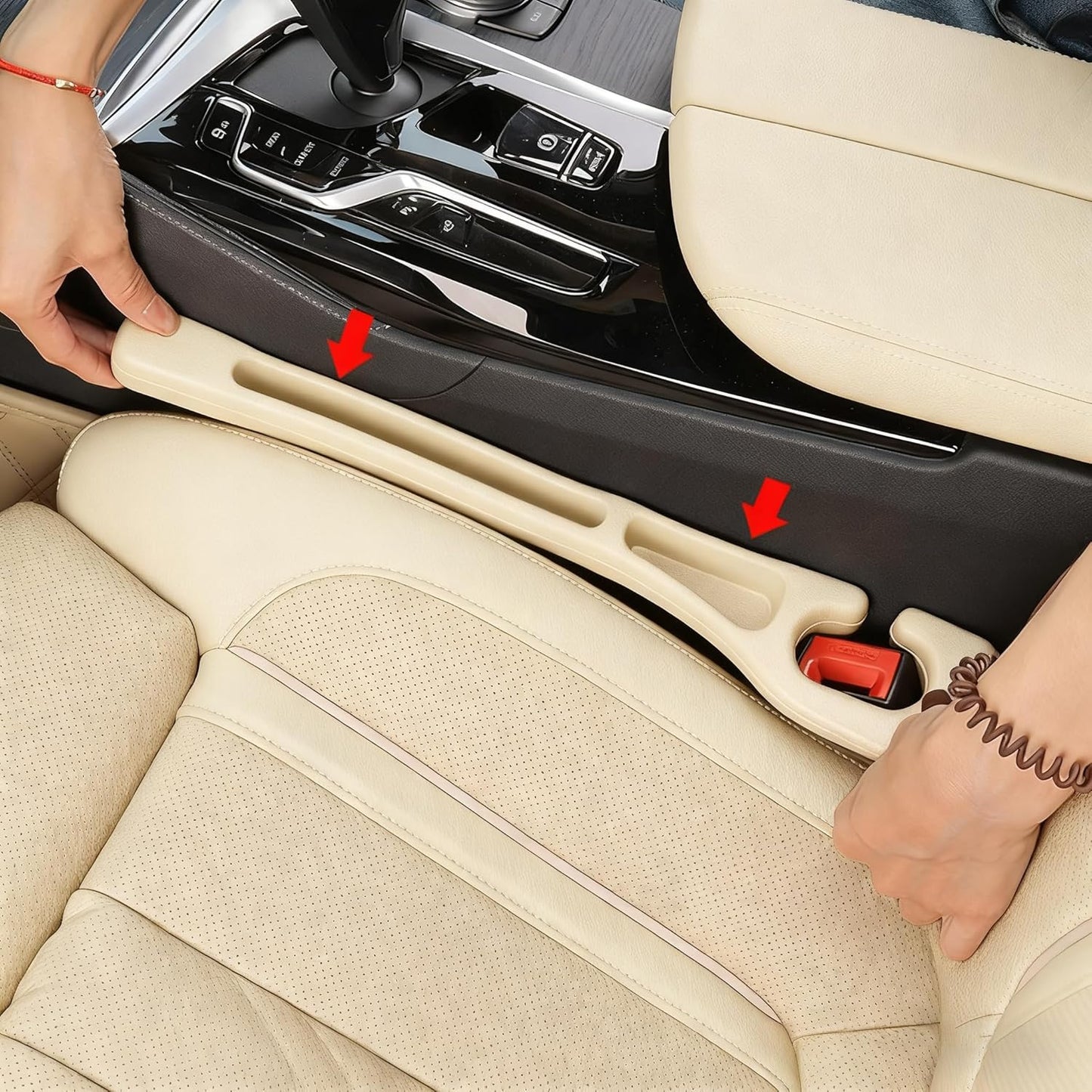 YLXGT Car Seat Gap Filler Organizer Universal for Car SUV Truck Accessories Seat Gap Plug Blocker with Storage Slot Black 2 Pack