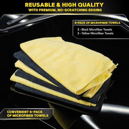 Meguiar's Supreme Shine Microfiber Towels for Cars, Ultra-Plush Car Microfiber Towel Set for Quickly Removing Product Without Leaving Swirls on Paint, Glass, Plastic, or Chrome