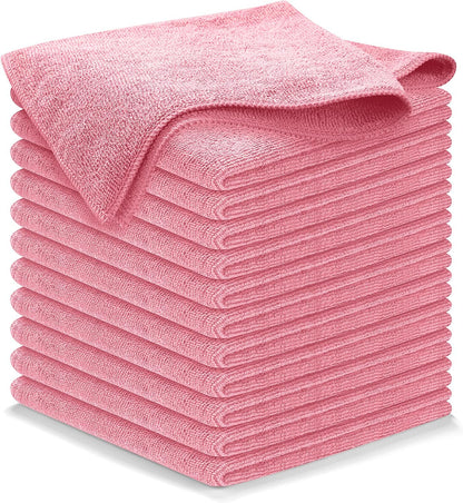 USANOOKS Microfiber Cleaning Cloth Grey - 12 Pcs (12.5"x12.5") - High Performance - 1200 Washes, Ultra Absorbent Microfiber Towel Weave Grime & Liquid for Streak-Free Mirror Shine - Car Washing Cloth