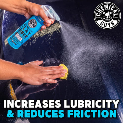 Chemical Guys Clay Bar Kit, Medium Duty with Luber Synthetic Lubricant – Removes Embedded Dirt, Restores Smooth Paint, Preps for Wax and Sealant - Safe for Cars, Trucks, SUVs, 16 oz, 2 Items