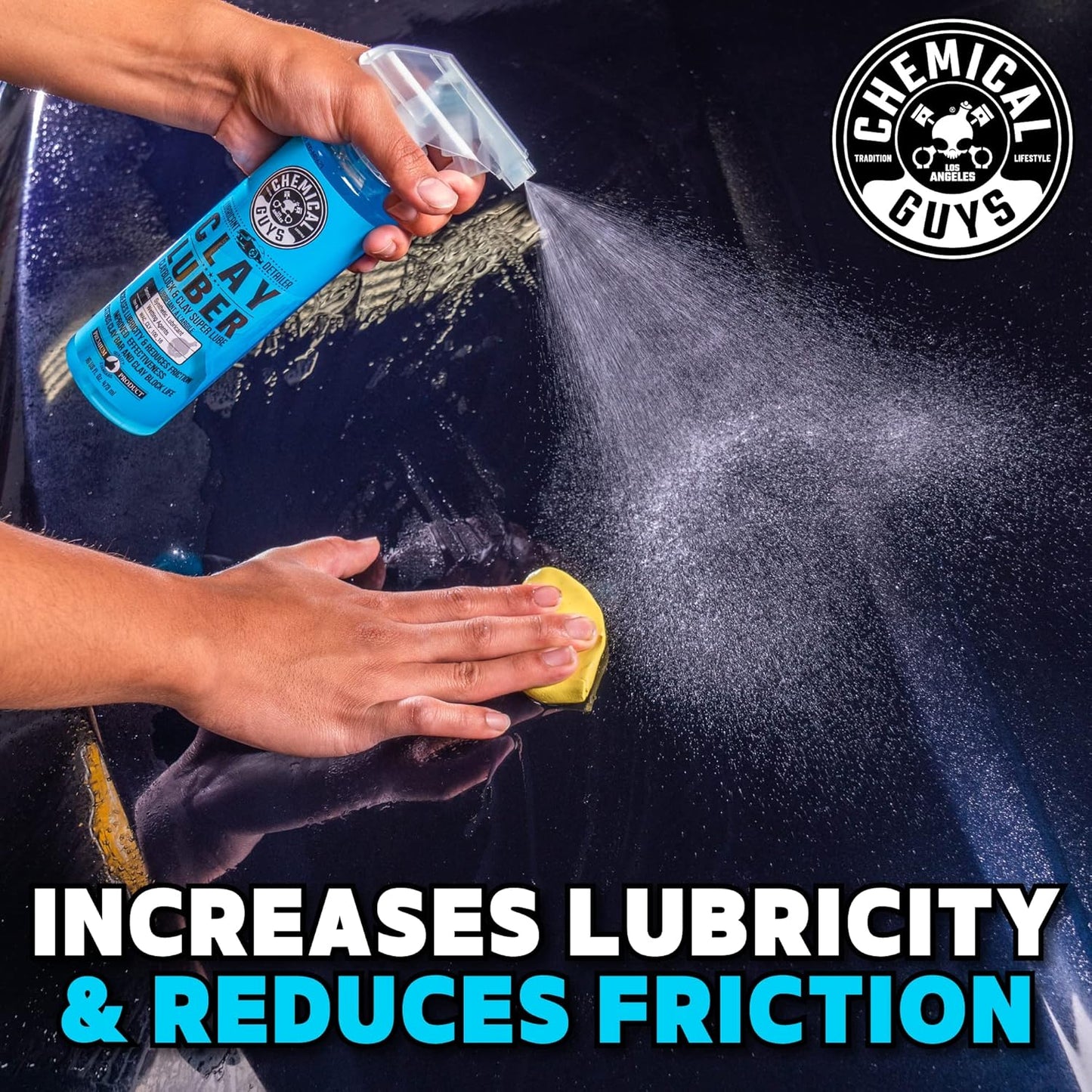 Chemical Guys Luber Synthetic Lubricant and Detailer 2 Pack (2 x 16 Fl. Oz.) - Clay Bar Lubricant and Quick Detailer for Smooth, Glossy Finish (WAC_Cly_100_1602)