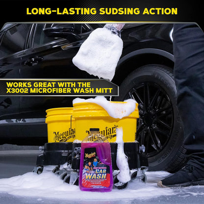 Meguiar's Deep Crystal Car Wash - Car Wash Shampoo that Cleans Paint, Enhances Gloss, and Preserves Wax Protection, pH Balanced Car Wash Soap with Excellent Foaming Action, 64 Oz