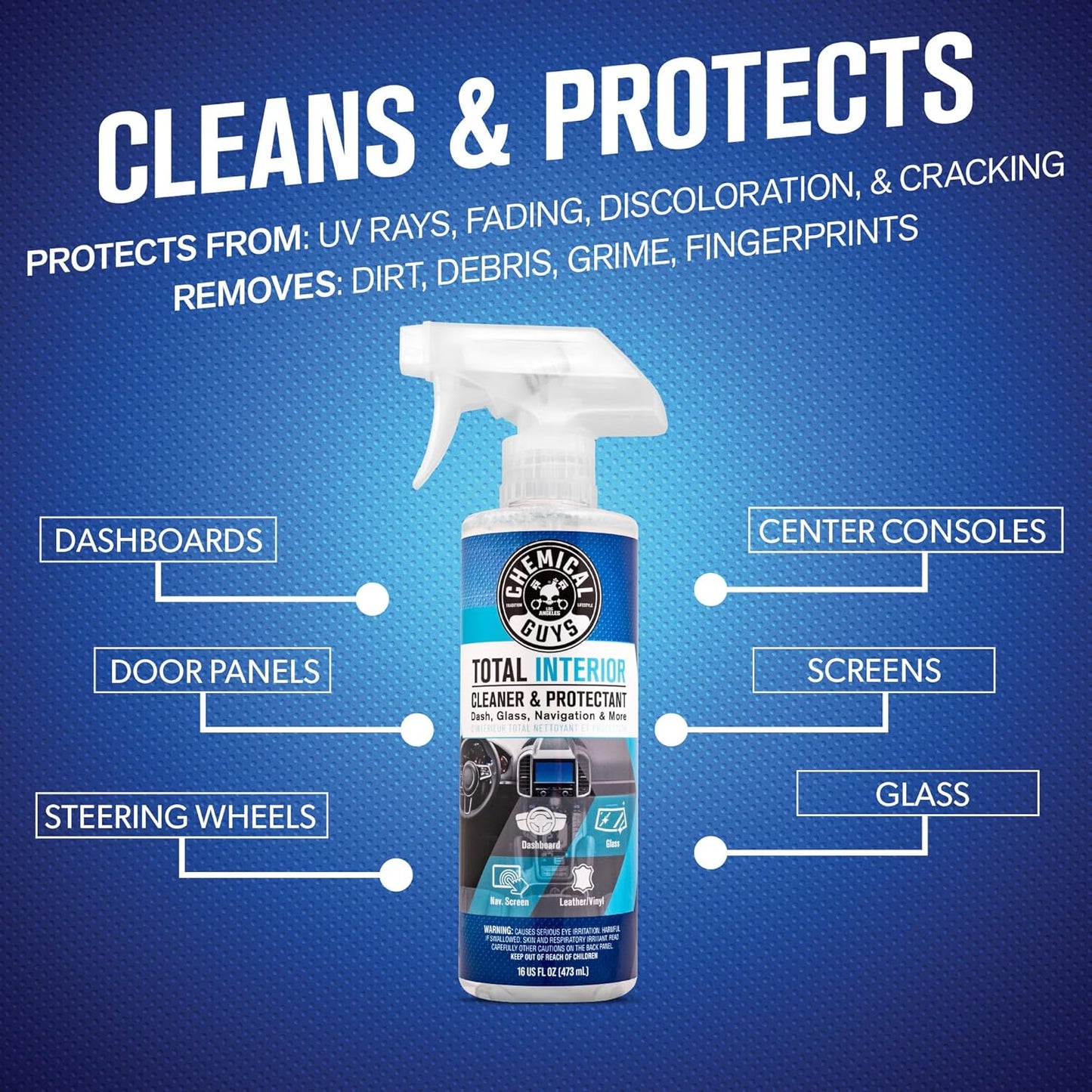 Chemical Guys Total Interior Cleaner Variety Kit With Storage Bag New Car And Black Cherry Scents Microfiber Towels Giftable Car Care Set