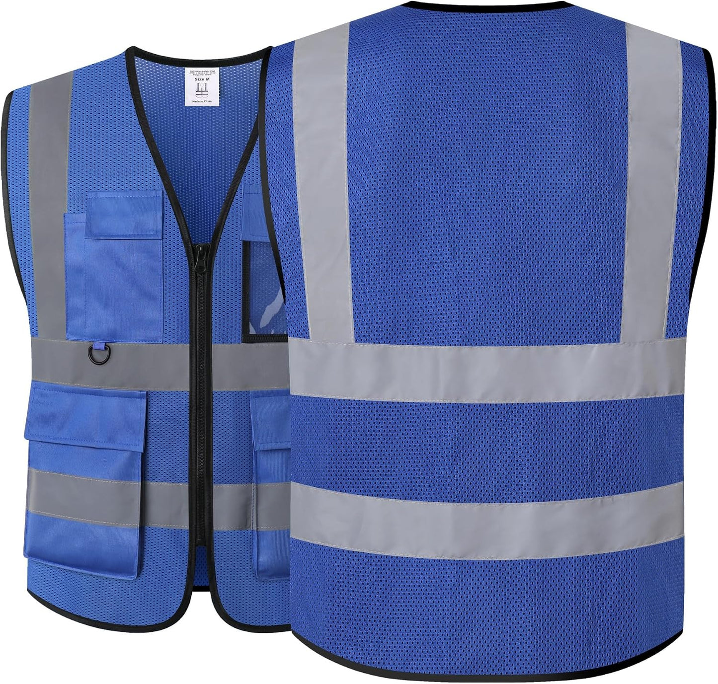 Safety Vest for Men Women Hi Vis Vest with Pockets Mesh High Visibility Vests Meets ANSI/ISEA Standards