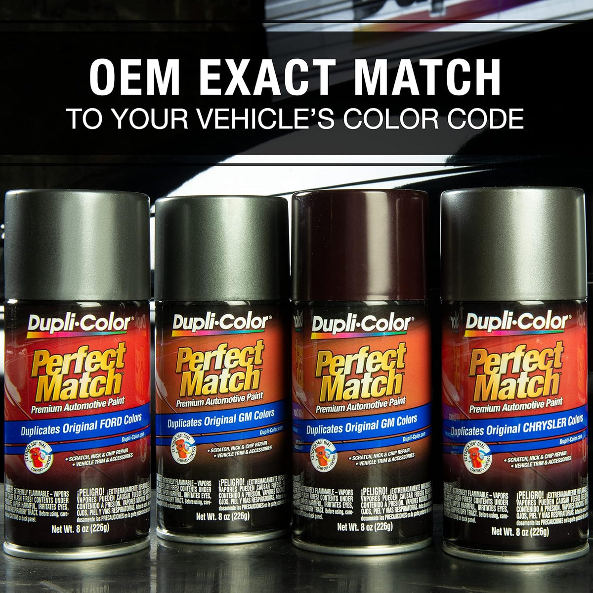 Dupli-Color EBCL01257 Clear Perfect Match Automotive Top Coat - 8 oz. Aerosol - Colors C
