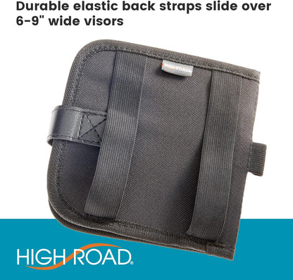 High Road Car Visor Organizer and Registration and Insurance Card Holder with Clear Document Pockets and 3 Card Holders - Vehicle Document Holder for Visor, Glove Box or Console