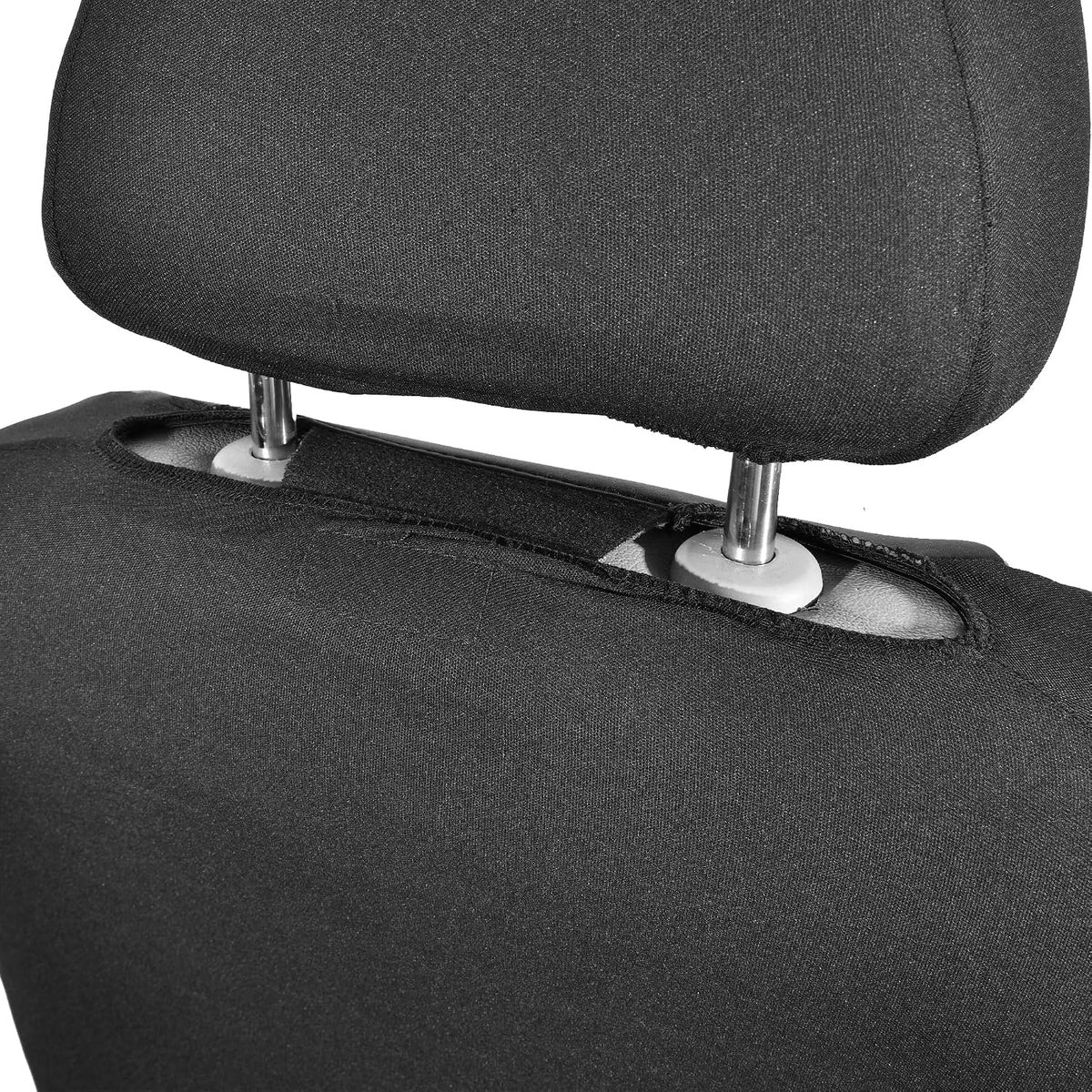 CAR PASS Waterproof Car Seat Covers Front Seats Only with 5mm Composite EVA, Neoprene Car Seat Cover with Separate Headrest Cover, Quick Setup Universal Fit for Car SUV Trucks,Airbag Compatible（Gray
