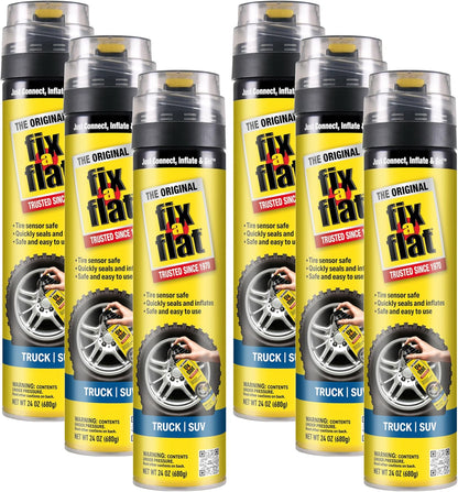 Fix-A-Flat S60420 Aerosol Emergency Flat Tire Repair and Inflator, for Standard Tires, Eco-Friendly Formula, Universal Fit for All Cars, 16 oz. (Pack of 1)