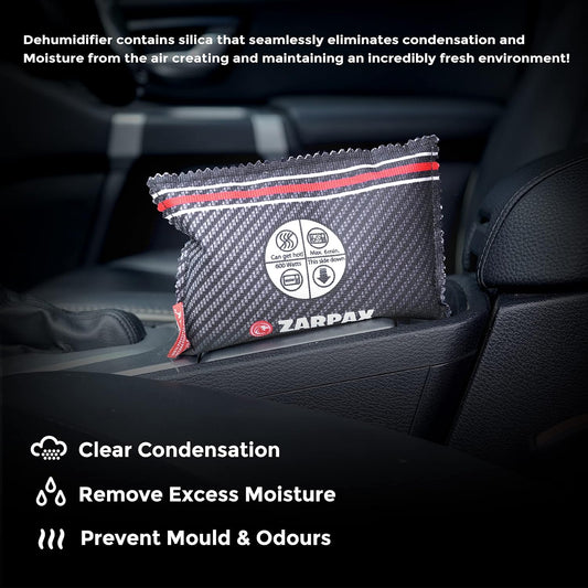 Reusable Car Dehumidifier Bag (2 Pack) Rechargeable Dehumidifier bags for Car, Trucks, and RVs - Prevent Damp & Moisture on Windscreens - Leakproof Moisture Absorber for Car and Home