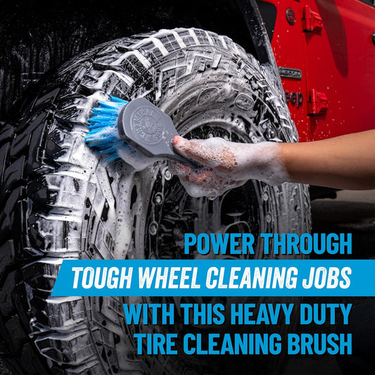 Chemical Guys ACCG05 Big Blue Stiffy Heavy Duty Tire & Upholstery Cleaning Brush, (Safe for Cars, Trucks, SUVs, RVs, Motorcycles, & More) Blue