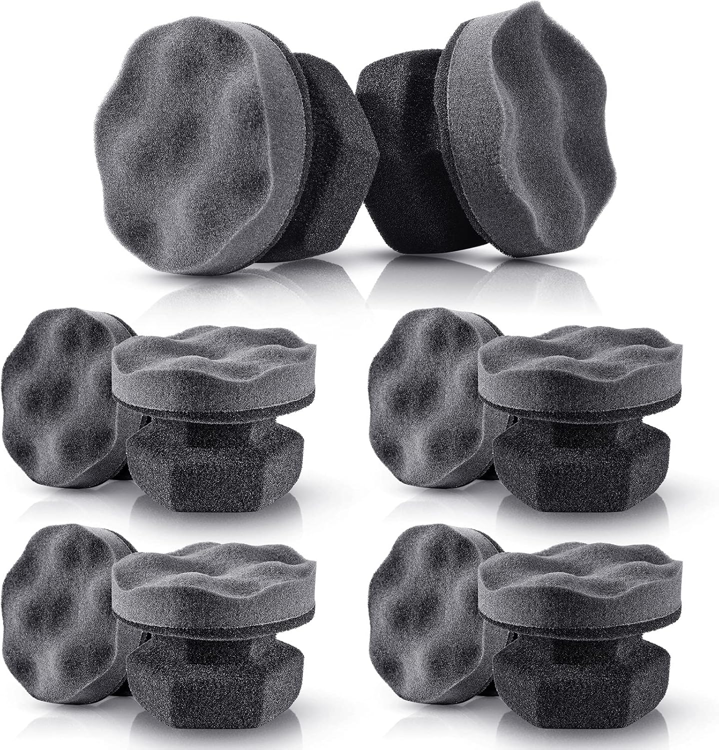 BBTO 10 Pack Tire Dressing Applicator Washable Tire Shine Applicator Dressing Pad Car Detailing Foam Sponge Reusable Tires Cleaner Sponge for No Mess Tires Detailing Supplies