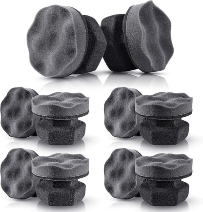 BBTO 10 Pack Tire Dressing Applicator Washable Tire Shine Applicator Dressing Pad Car Detailing Foam Sponge Reusable Tires Cleaner Sponge for No Mess Tires Detailing Supplies